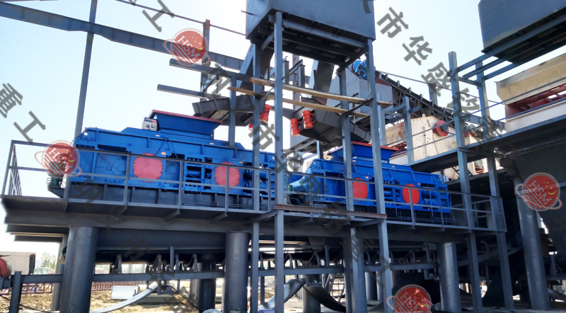 瓜米石制砂机安装现场