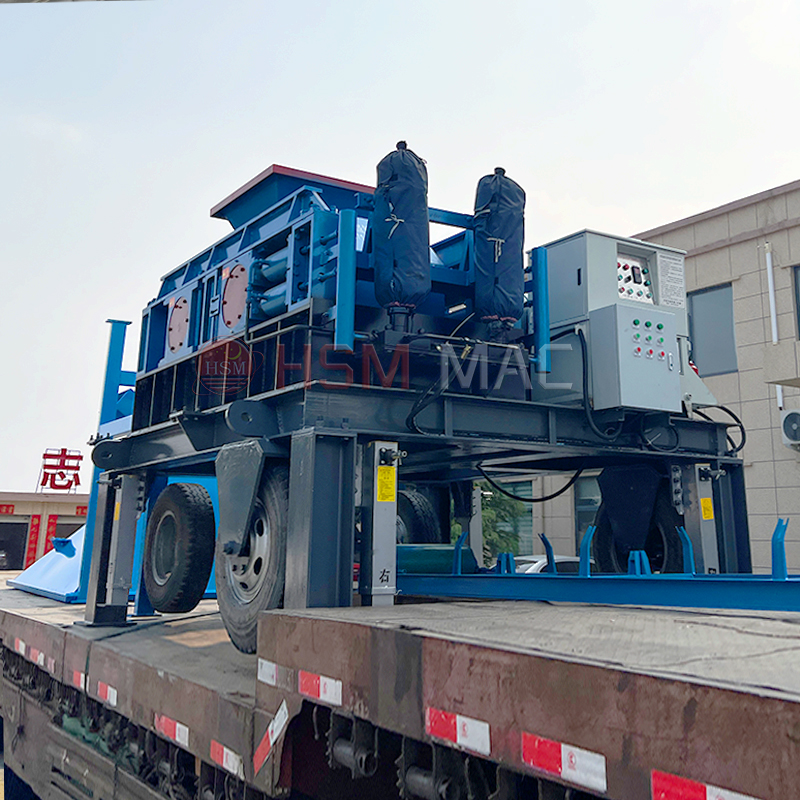 石料厂用的大型移动对辊制砂一体机价格行情